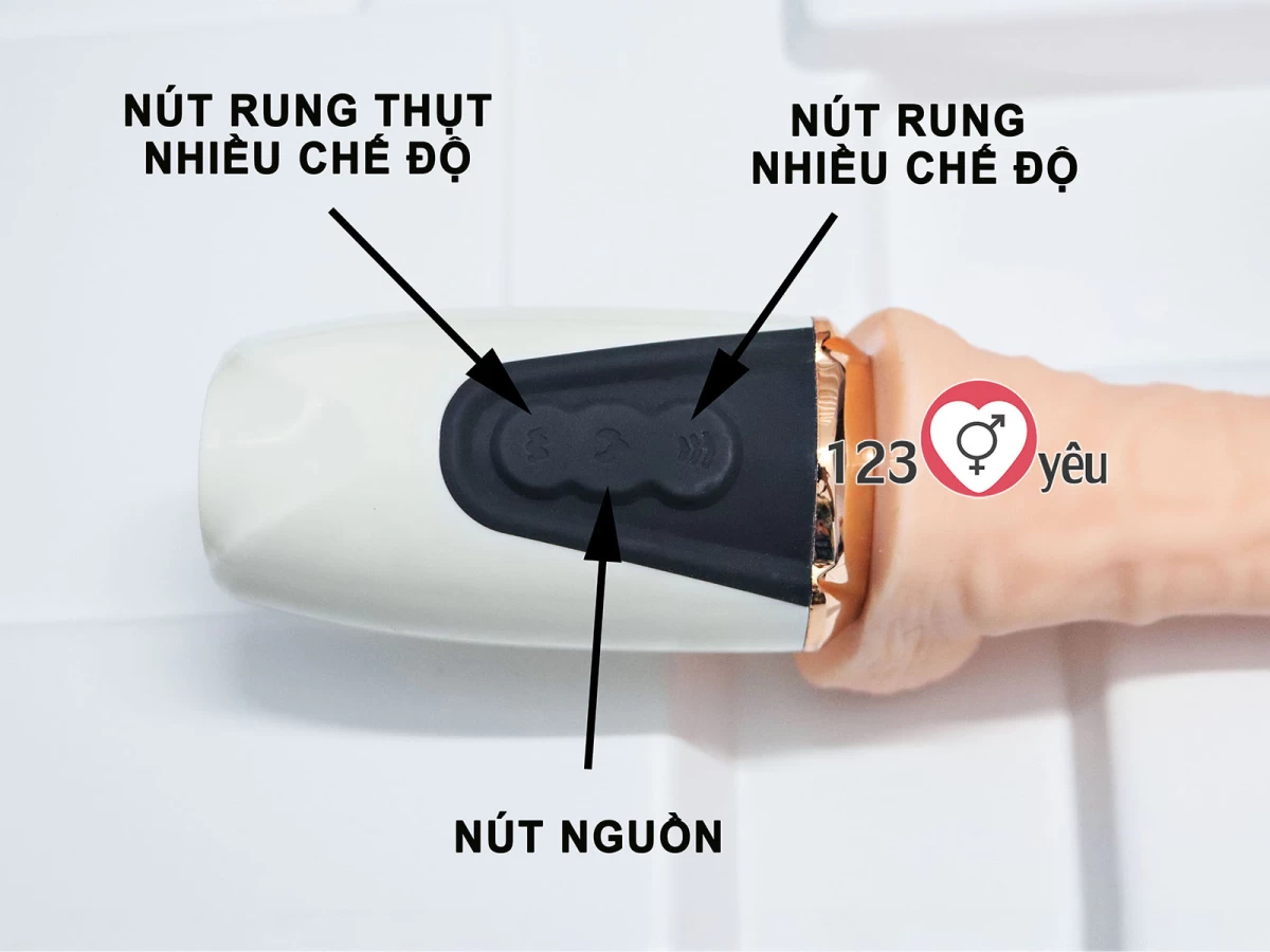 Dương vật giả rung, thụt, phát nhiệt Dibe nhiều chế độ siêu mềm giống thật