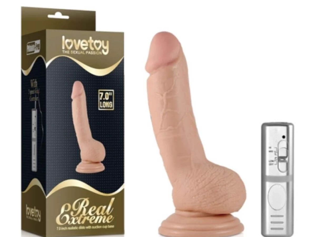 Dương vật giả c&oacute; đế Lovetoy 7 inch c&oacute; rung