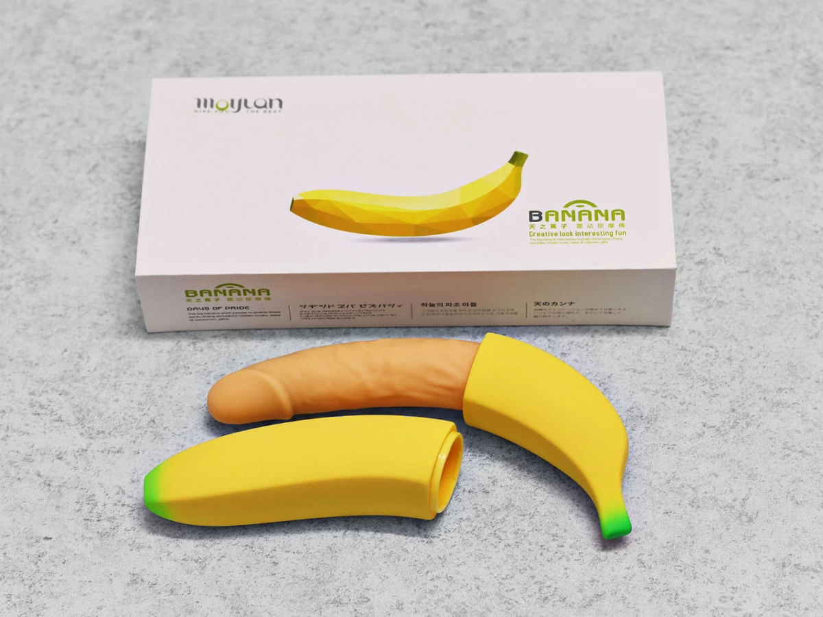Dương vật giả ngụy trang h&igrave;nh chuối rung