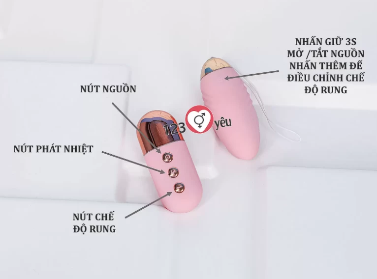 Trứng rung tình yêu cao cấp Lido tỏa nhiệt điều khiển từ xa