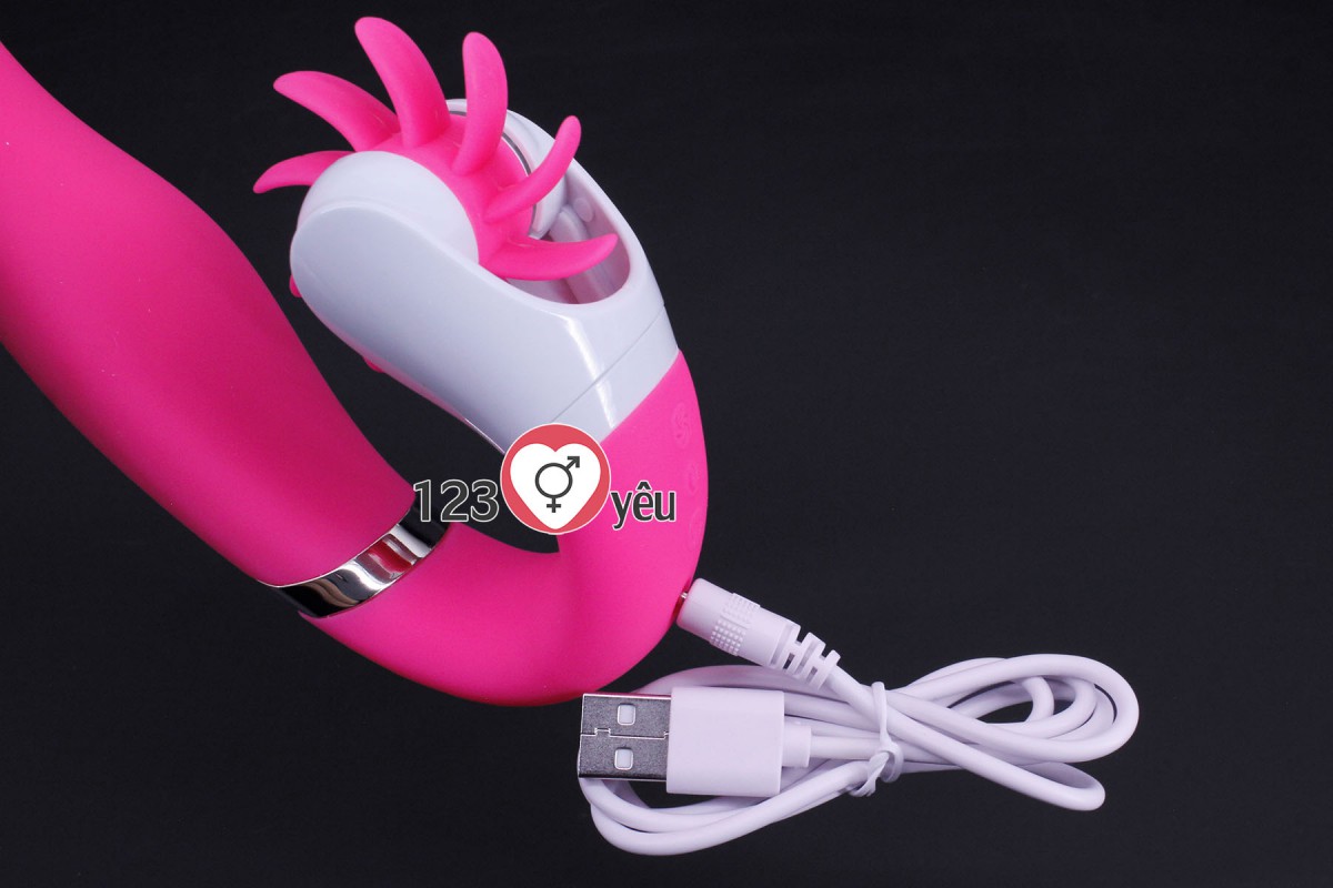 Lưỡi rung liếm điểm G Dave 10 chế độ rung xoay 9