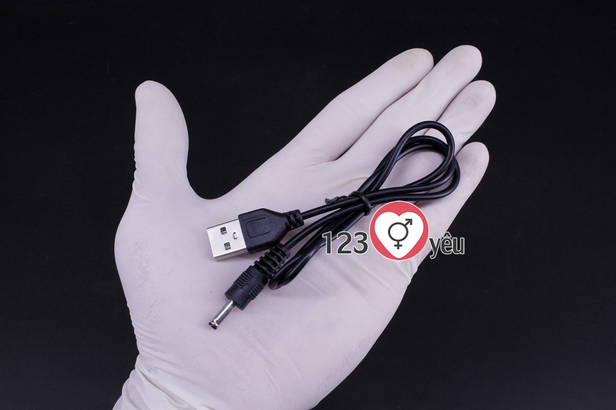 Máy mát xa điểm G phát nhiệt, rung 2 đầu Double End pin sạc 8